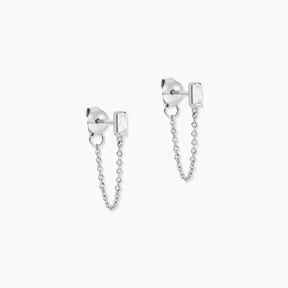 Marc Orian Pendantes|Bijoux Zirconium > Boucles D'Oreilles Pendantes Manuelita Argent Blanc Oxyde De Zirconium
