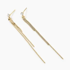 Marc Orian Pendantes|Bijoux Zirconium > Boucles D'oreilles Pendantes Carrine Or Jaune Oxyde De Zirconium