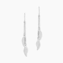 Marc Orian Pendantes|Boucles D'Oreilles Argent > Boucles D'oreilles Pendantes Fabia Argent Blanc