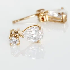 Marc Orian Pendantes|Cadeaux Mariage > Boucles D'oreilles Pendantes Josephine Or Jaune Emeraude or jaune émeraude