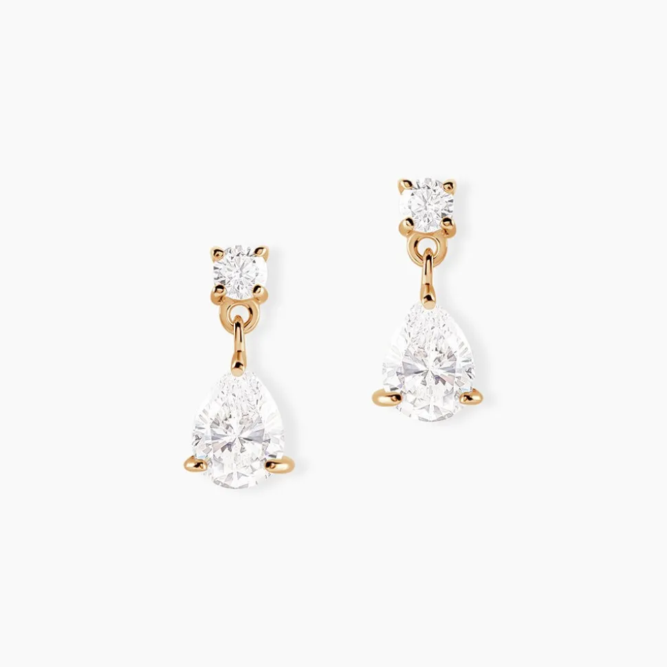 Marc Orian Pendantes|Cadeaux Mariage > Boucles D'oreilles Pendantes Josephine Or Jaune Emeraude or jaune émeraude
