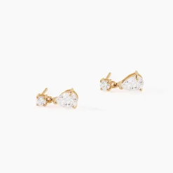 Marc Orian Pendantes|Cadeaux Mariage > Boucles D'oreilles Pendantes Josephine Or Jaune Emeraude or jaune émeraude