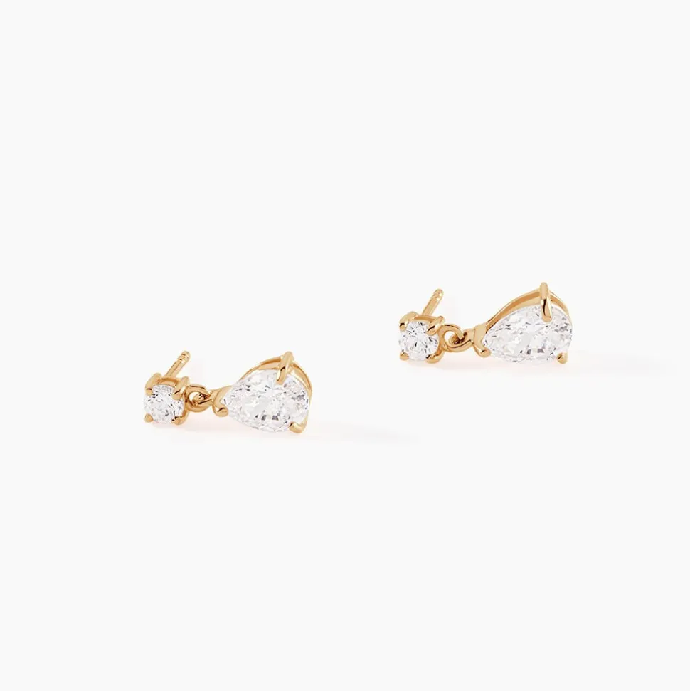 Marc Orian Pendantes|Cadeaux Mariage > Boucles D'oreilles Pendantes Josephine Or Jaune Emeraude or jaune émeraude