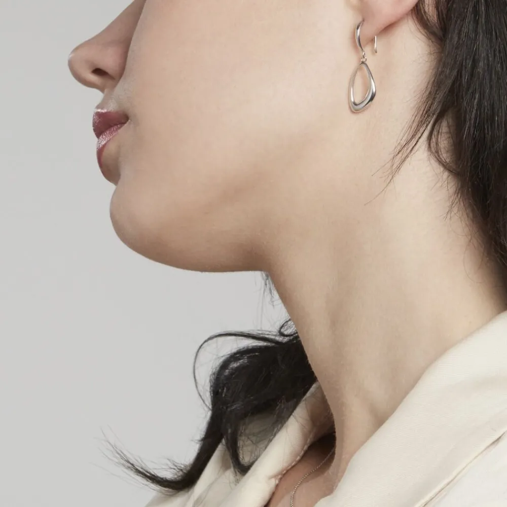 Marc Orian Pendantes|Boucles D'Oreilles Argent > Boucles D'oreilles Pendantes Ketyae Argent Blanc