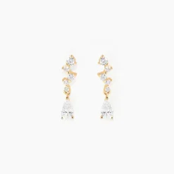 Marc Orian Pendantes|Bijoux Zirconium > Boucles D'oreilles Pendantes Cegolene Or Jaune Oxyde De Zirconium