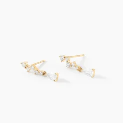 Marc Orian Pendantes|Bijoux Zirconium > Boucles D'oreilles Pendantes Cegolene Or Jaune Oxyde De Zirconium