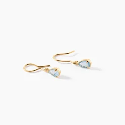 Marc Orian Pendantes|Cadeaux Mariage > Boucles D'oreilles Pendantes Kalyne Or Jaune Topaze or jaune topaze bleue