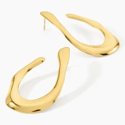 Marc Orian Pendantes|Boucles D'Oreilles Acier Inoxydable > Boucles D'Oreilles Pendantes Mamamia Acier Jaune