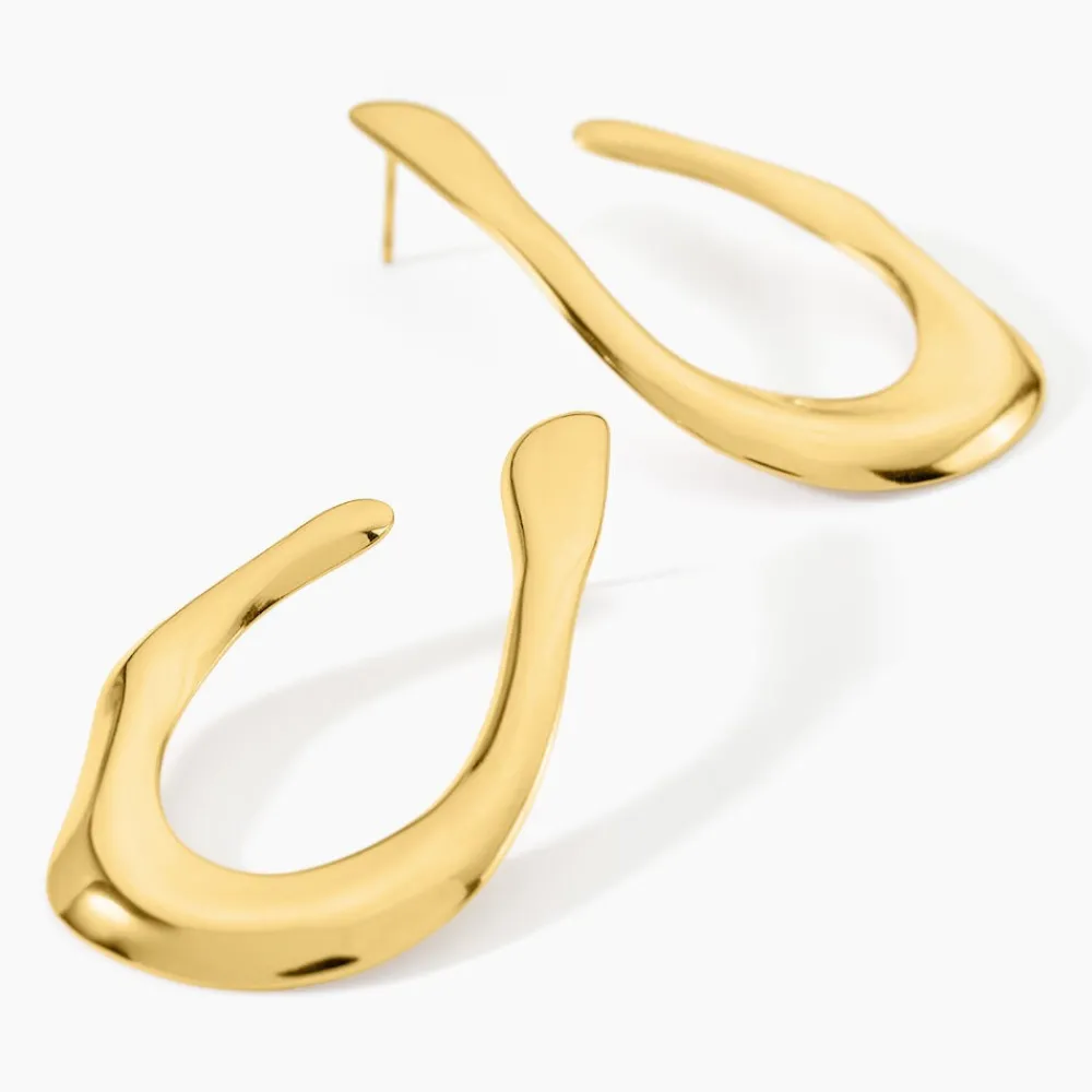 Marc Orian Pendantes|Boucles D'Oreilles Acier Inoxydable > Boucles D'Oreilles Pendantes Mamamia Acier Jaune