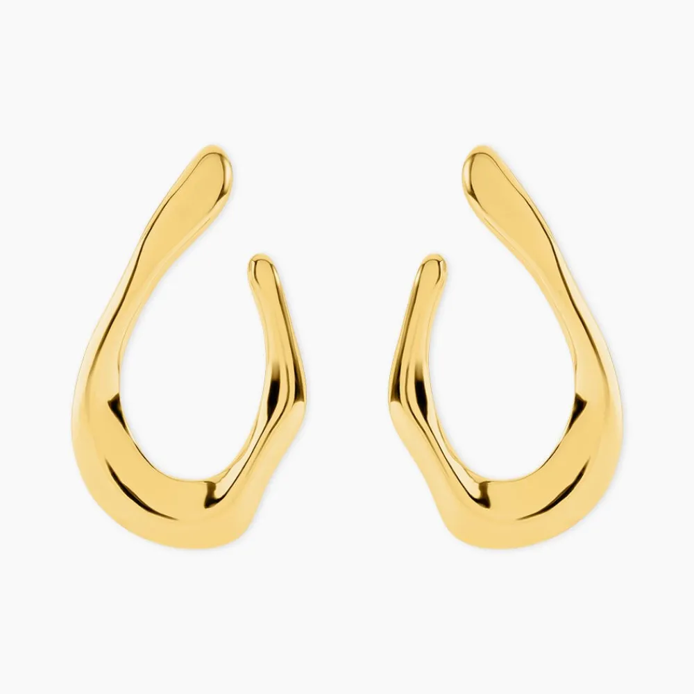 Marc Orian Pendantes|Boucles D'Oreilles Acier Inoxydable > Boucles D'Oreilles Pendantes Mamamia Acier Jaune