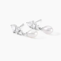 Marc Orian Pendantes|Bijoux Perles > Boucles D'Oreilles Pendantes Elea Argent Blanc Perle De Culture Oxyde De Zirconium