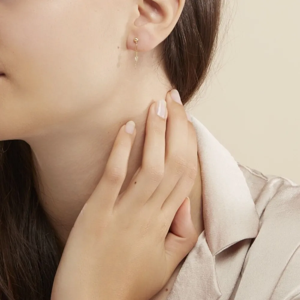 Marc Orian Pendantes|Boucles D'Oreilles Cœur > Boucles D'oreilles Pendantes Ervins Pendantes Coeurs Or Jaune