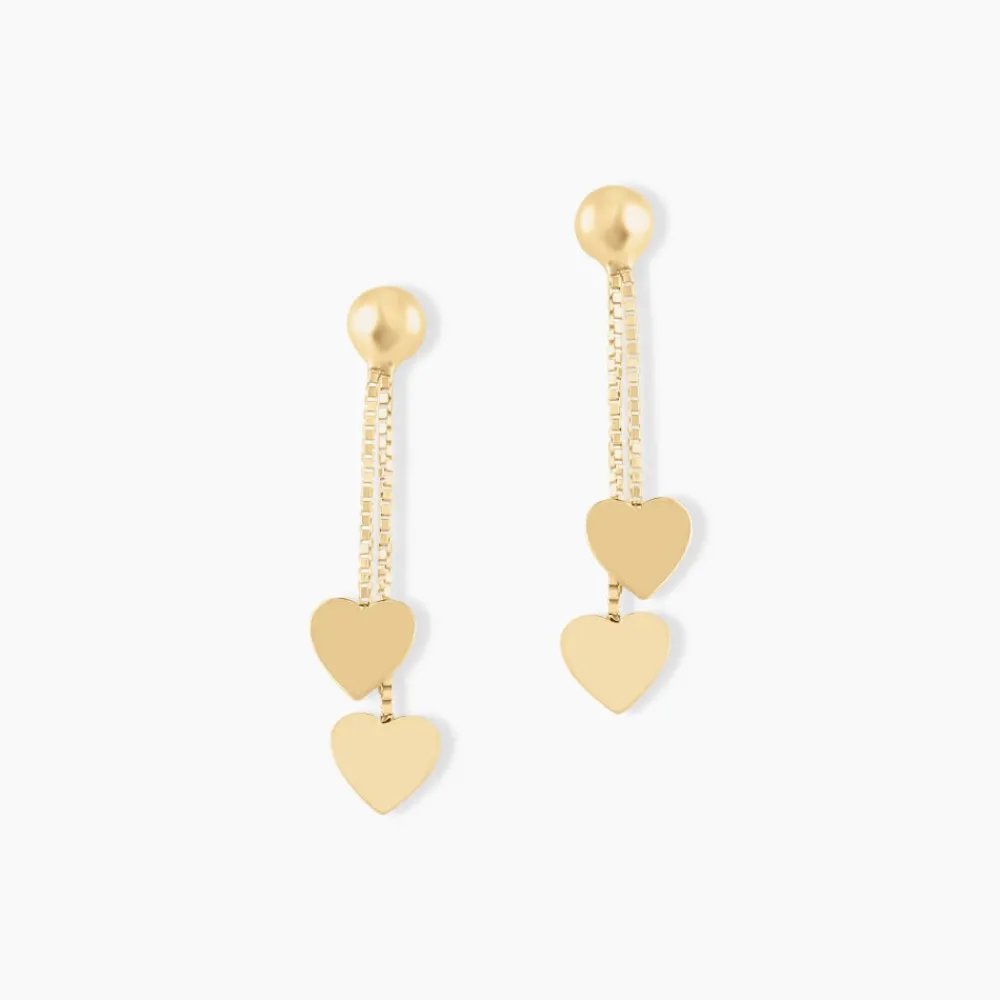 Marc Orian Pendantes|Boucles D'Oreilles Cœur > Boucles D'oreilles Pendantes Ervins Pendantes Coeurs Or Jaune
