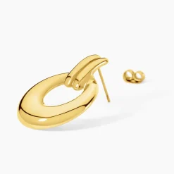 Marc Orian Pendantes|Boucles D'Oreilles Acier Inoxydable > Boucles D'Oreilles Pendantes Vaidah Acier Jaune