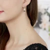 Marc Orian Pendantes|Parures De Mariage > Boucles D'oreilles Pendantes Romanne Or Blanc Diamant