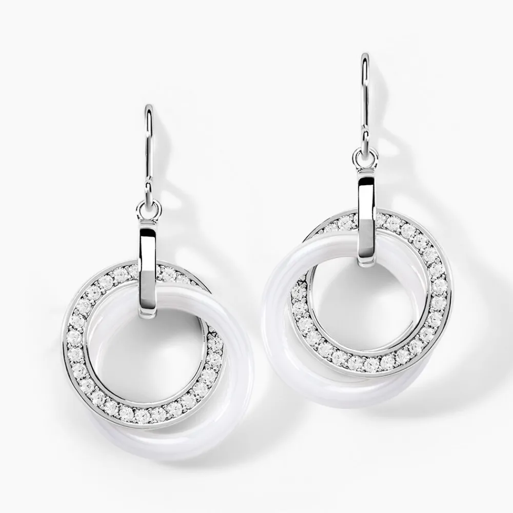 Marc Orian Pendantes|Bijoux Zirconium > Boucles D'oreilles Pendantes Grizzel De Zirconium argent blanc oxyde