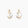 Boucles D'oreilles Pendantes Isaure Or Jaune Perle De Culture