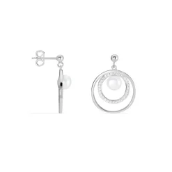 Marc Orian Pendantes|Bijoux Perles > Boucles D'oreilles Pendantes Oksana Argent Perle De Culture Et Oxyde