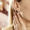 Boucles D'oreilles Pendantes Baroque Or Jaune Perles De Culture