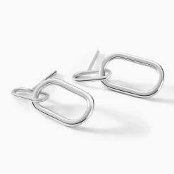 Marc Orian Pendantes|Boucles D'Oreilles Argent > Boucles D'oreilles Pendantes Elfie Argent Blanc