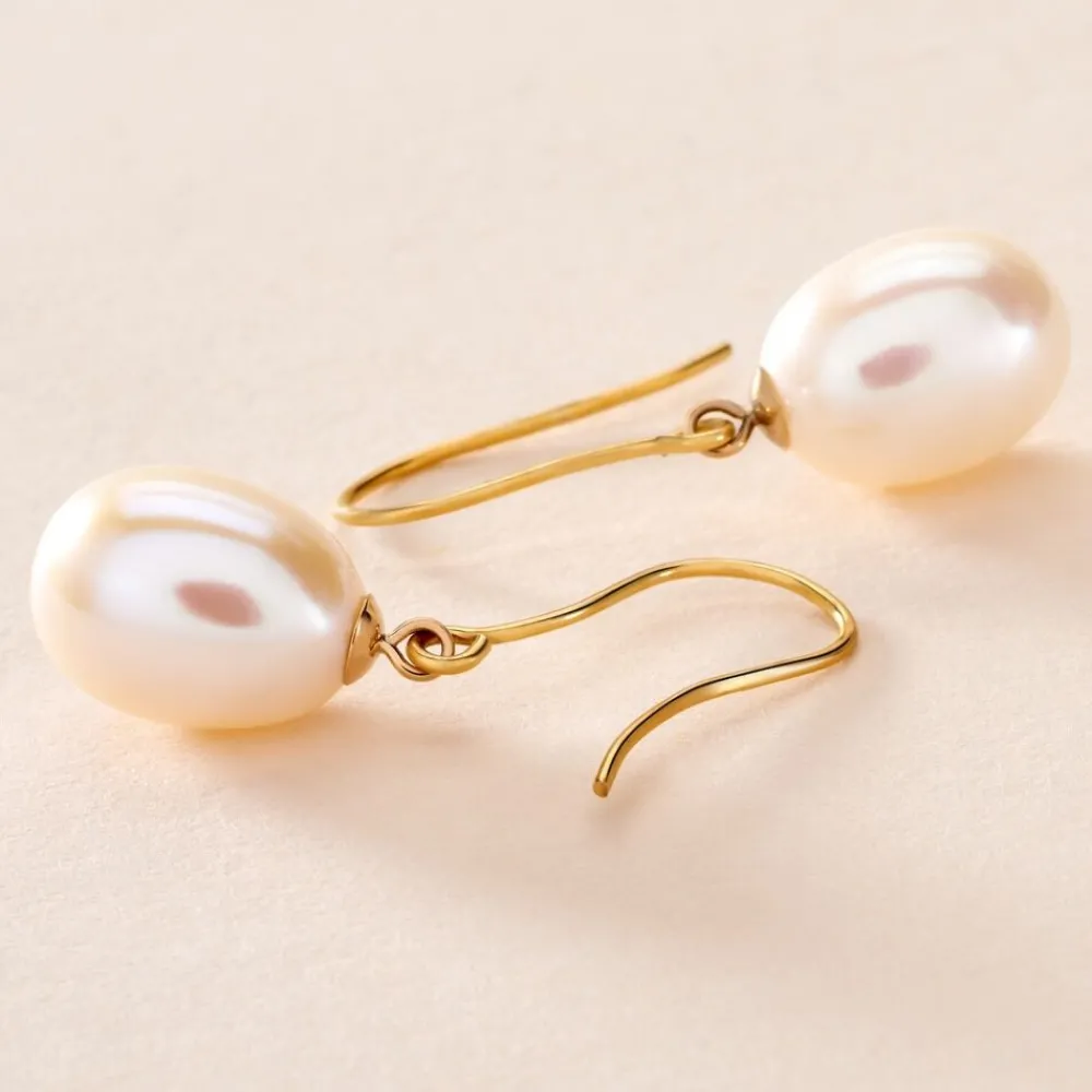 Marc Orian Pendantes|Parures De Mariage > Boucles D'oreilles Pendantes Baroque Or Jaune Perle De Culture