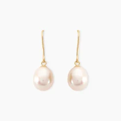 Marc Orian Pendantes|Parures De Mariage > Boucles D'oreilles Pendantes Baroque Or Jaune Perle De Culture