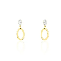 Boucles D'oreilles Pendantes Tatiana Or Jaune Diamant