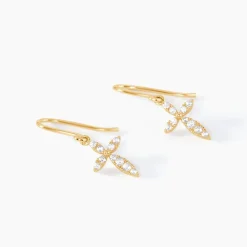 Marc Orian Pendantes|Bijoux Zirconium > Boucles D'oreilles Pendantes Chastity Or Jaune Oxyde De Zirconium
