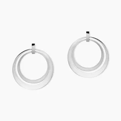 Marc Orian Pendantes|Boucles D'Oreilles Acier Inoxydable > Boucles D'oreilles Pendantes Saffy Acier Blanc