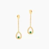 Marc Orian Pendantes|Cadeaux Mariage > Boucles D'Oreilles Pendantes Emeria Or Jaune Emeraude