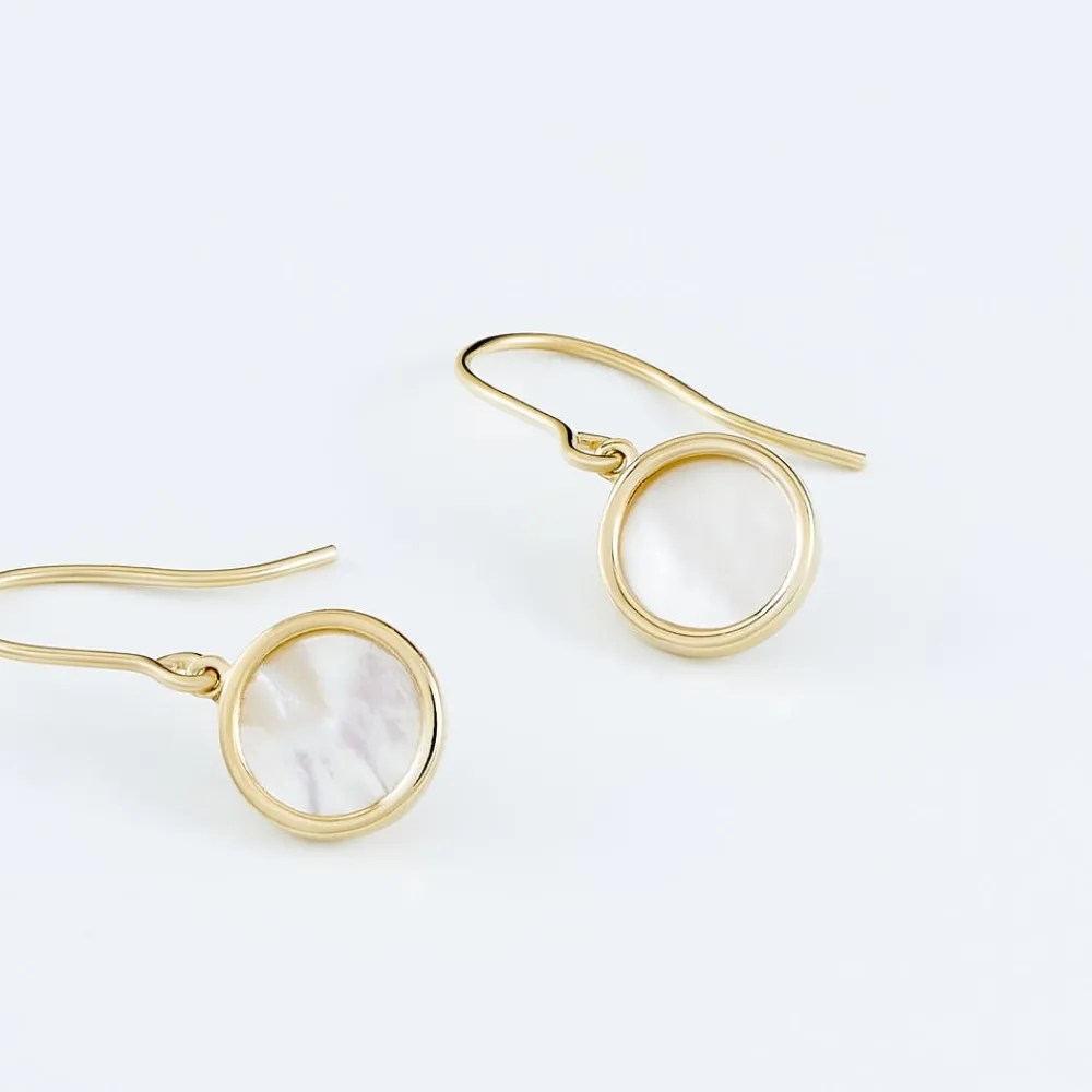 Marc Orian Pendantes|Idées Cadeaux Femme > Boucles D'oreilles Pendantes Joana Or Jaune Nacre