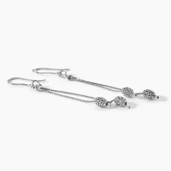 Marc Orian Pendantes|Boucles D'Oreilles Argent > Boucles D'oreilles Pendantes Ninae Argent Blanc