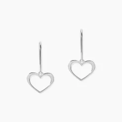 Marc Orian Pendantes|Boucles D'Oreilles Argent > Boucles D'oreilles Pendantes Cosima Argent Blanc