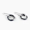 Marc Orian Pendantes|Boucles D'Oreilles Argent > Boucles D'oreilles Pendantes Grizzel Argent Blanc Céramique Et Oxyde