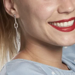 Marc Orian Pendantes|Boucles D'Oreilles Argent > Boucles D'oreilles Pendantes Mariana Argent Blanc