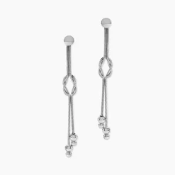 Marc Orian Pendantes|Boucles D'Oreilles Argent > Boucles D'oreilles Pendantes Mariana Argent Blanc