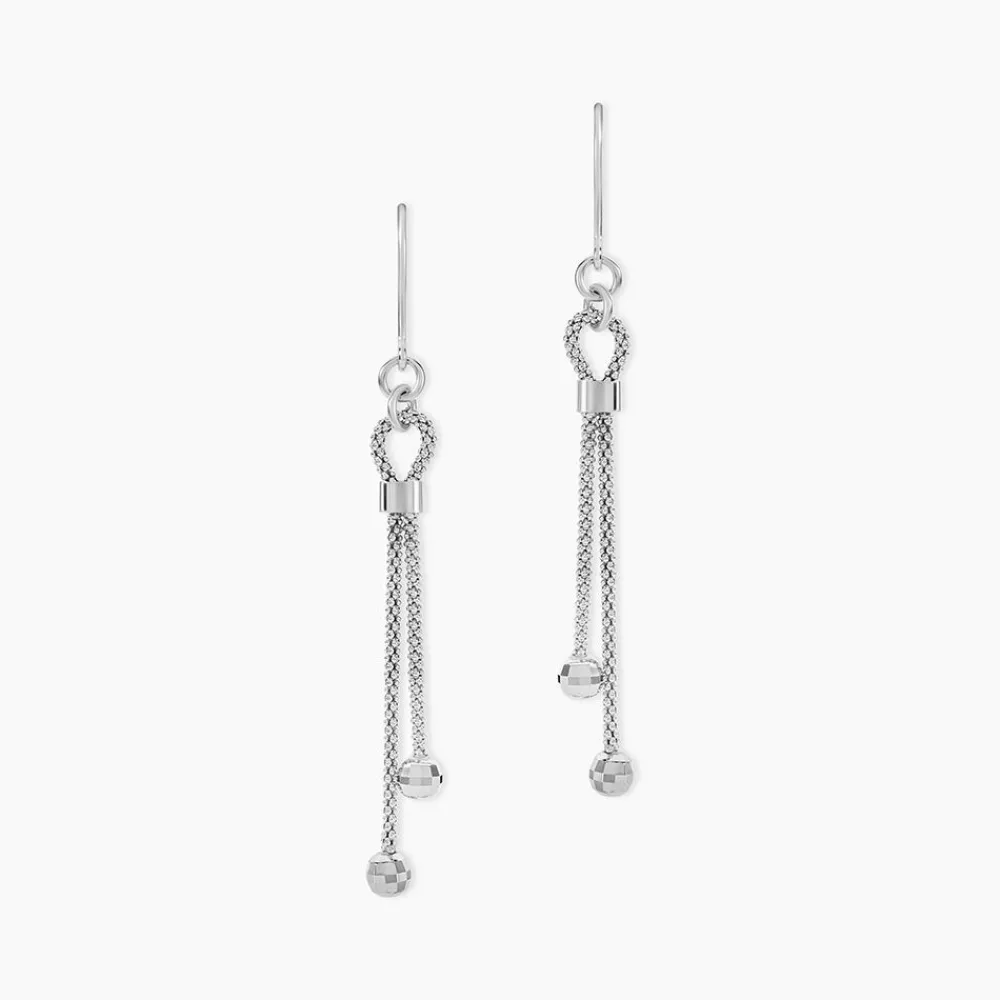 Marc Orian Pendantes|Boucles D'Oreilles Argent > Boucles D'oreilles Pendantes Magel Argent Blanc
