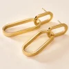 Marc Orian Pendantes|Boucles D'Oreilles Acier Inoxydable > Boucles D'oreilles Pendantes Manille Acier Jaune