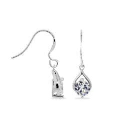 Marc Orian Pendantes|Bijoux Zirconium > Boucles D'oreilles Pendantes Guenovera Argent Blanc Oxyde De Zirconium