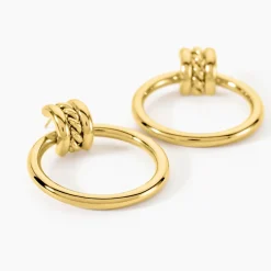 Marc Orian Pendantes|Boucles D'Oreilles Acier Inoxydable > Boucles D'Oreilles Pendantes Cherish Acier Jaune