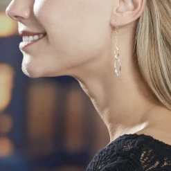 Marc Orian Pendantes|Idées Cadeaux Femme > Boucles D'oreilles Pendantes Benedicte Or Bicolore