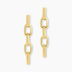 Marc Orian Pendantes|Boucles D'Oreilles Acier Inoxydable > Boucles D'oreilles Pendantes Auray Acier Jaune