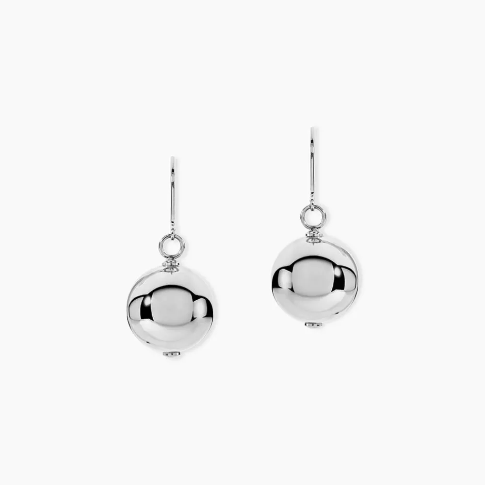 Marc Orian Pendantes|Boucles D'Oreilles Acier Inoxydable > Boucles D'oreilles Pendantes Bilou Acier Blanc