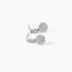 Marc Orian Pendantes|Bijoux Or > Boucles D'oreilles Pendantes Lisyae Or Blanc Diamant