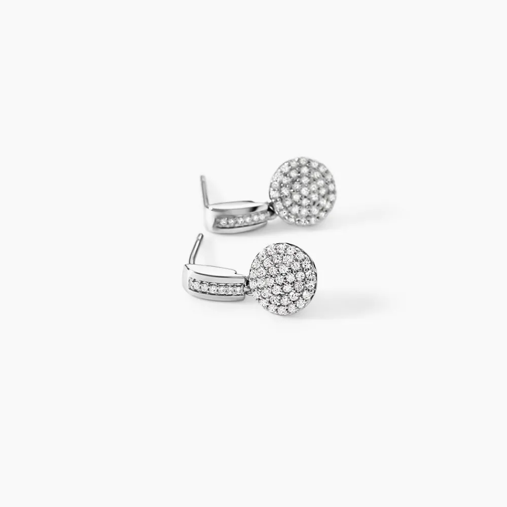 Marc Orian Pendantes|Bijoux Or > Boucles D'oreilles Pendantes Lisyae Or Blanc Diamant