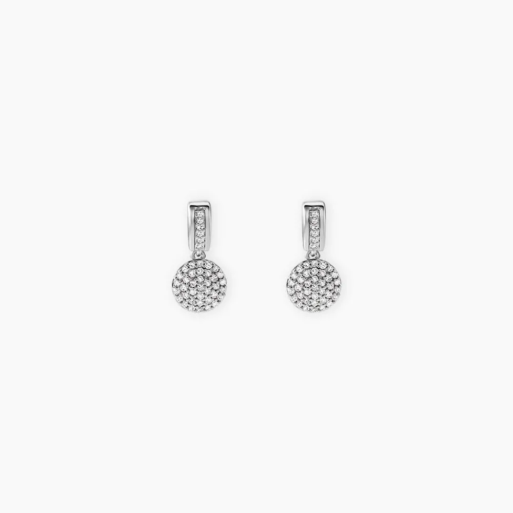 Marc Orian Pendantes|Bijoux Or > Boucles D'oreilles Pendantes Lisyae Or Blanc Diamant