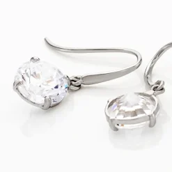 Marc Orian Pendantes|Idées Cadeaux Femme > Boucles D'oreilles Pendantes Or Blanc Aedhan Oxydes
