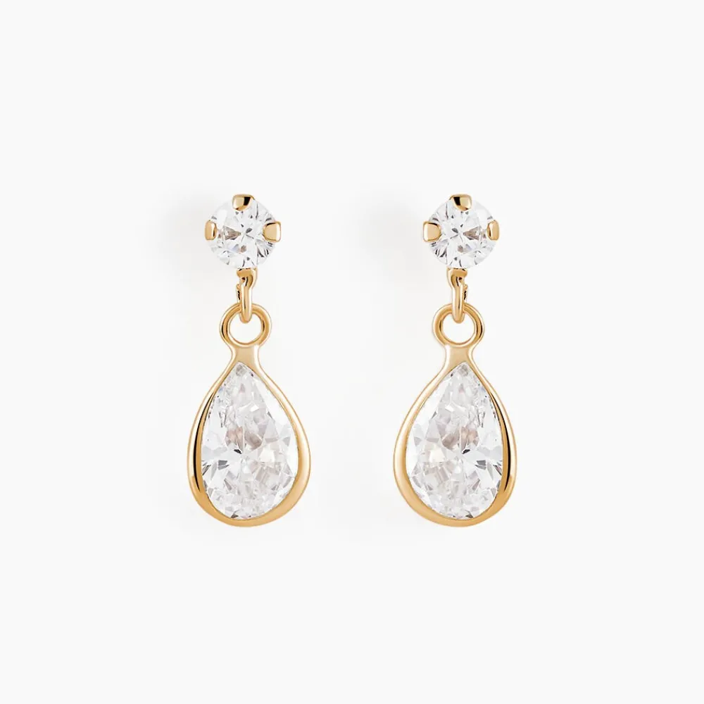 Marc Orian Pendantes|Boucles D'Oreilles Or > Boucles D'oreilles Pendantes Lika Or Jaune Oxyde De Zirconium
