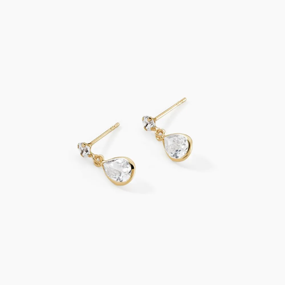 Marc Orian Pendantes|Boucles D'Oreilles Or > Boucles D'oreilles Pendantes Lika Or Jaune Oxyde De Zirconium