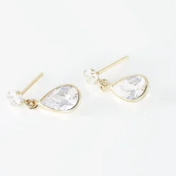 Marc Orian Pendantes|Boucles D'Oreilles Or > Boucles D'oreilles Pendantes Lika Or Jaune Oxyde De Zirconium